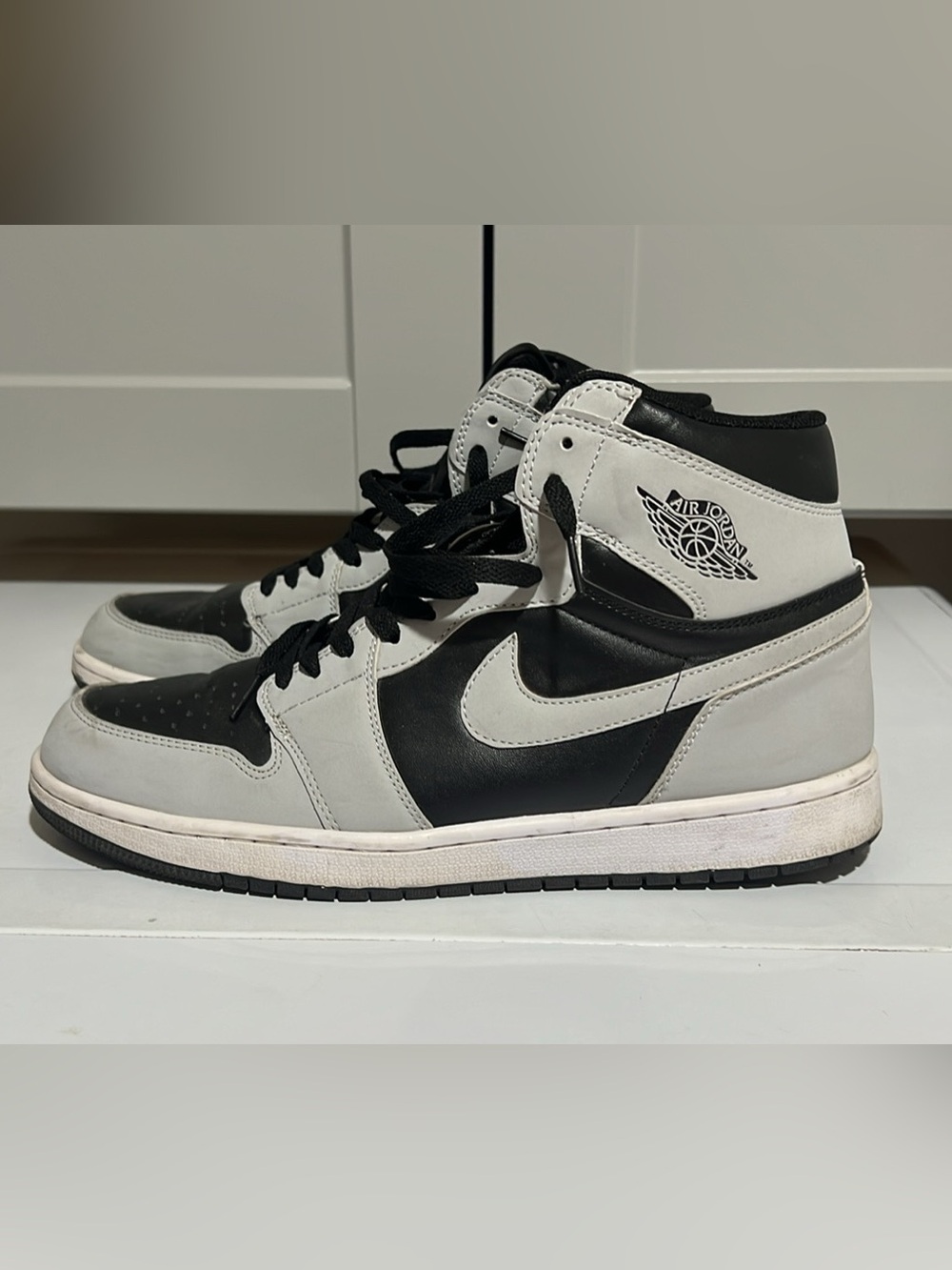 Jordan High-Top Sneakers in Black and Gray